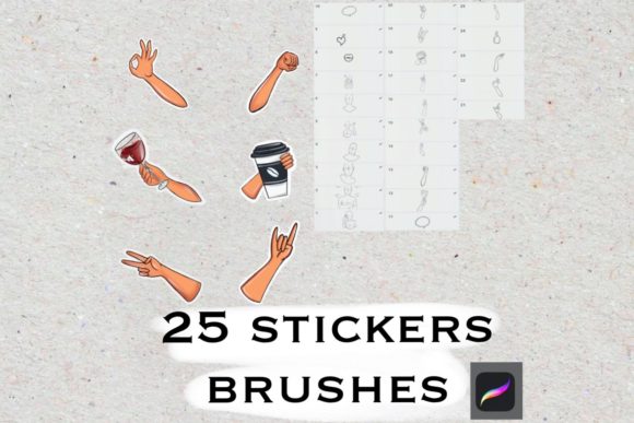 25 Brushes of Stamps for Stickers: A Quick Guide to Custom Digital Expressions