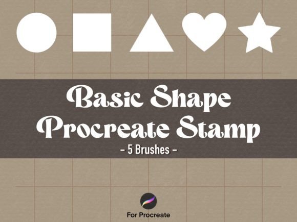5 Basic Shapes Procreate Brush Stamp Guide
