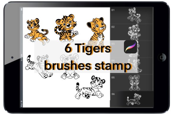6 Tigers Brushes Stamp: Elevating Your Procreate Illustrations