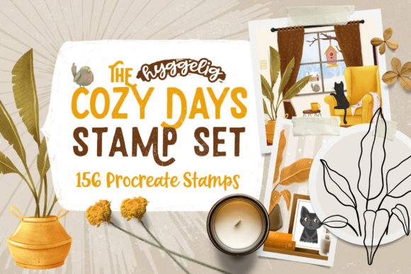 Cozy Days Procreate Stamp Set Review