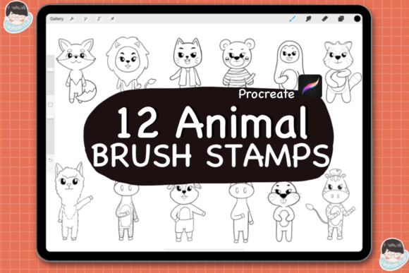 Enhancing Your Digital Art with 12 Animal Procreate Brush Stamps and Doodle Elements