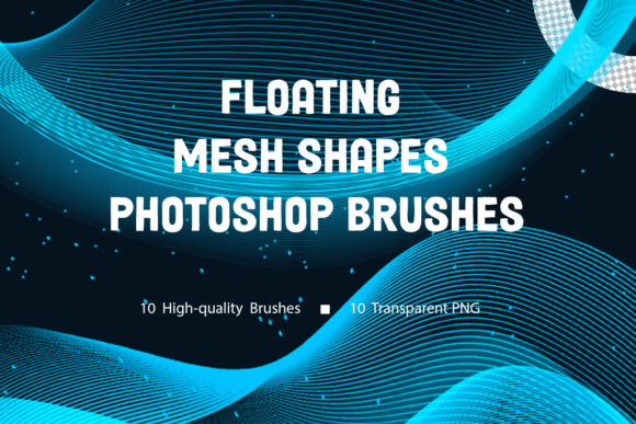 Floating Mesh Shape Photoshop Brushes