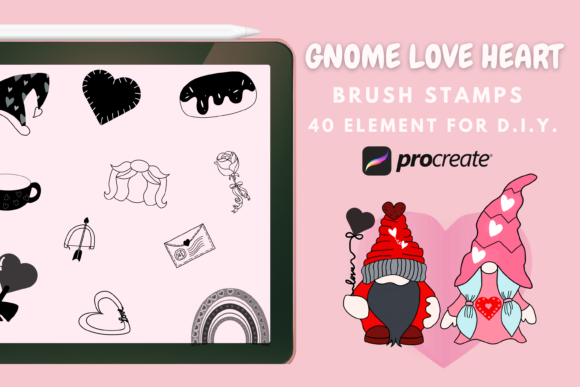 Integrating Gnome Love Heart Brushes Stamp Procreate into Your Digital Design Workflow