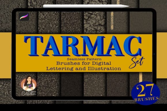 Mastering Urban Textures with 27 Tarmac Procreate Brushes for Digital Art