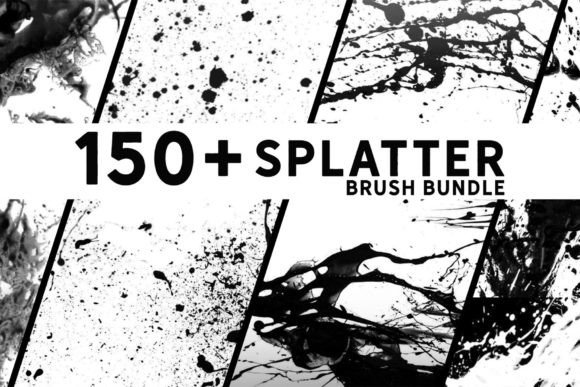 Unleash Creativity with 150 Splatter Brushes